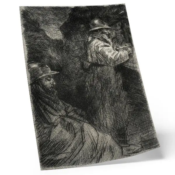 Poster van in de kazerne door Théophile Alexandre Steinlen poster