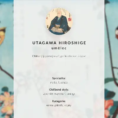 Poster vintage Japanse houtsnede met pauw en pioenrozen van Utagawa Hiroshige