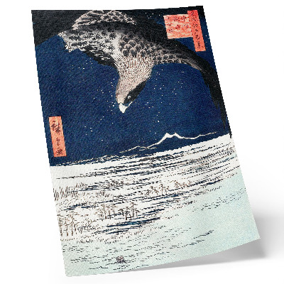 Decoratieve poster Japanse Havik (1857) vintage Ukiyo-e door Utagawa Hiroshige
