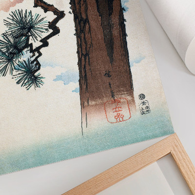 Wandposter Japanse den (1842-1843) vintage Ukiyo-e van Utagawa Hiroshige