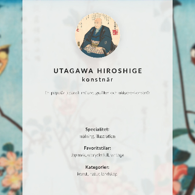 Wandposter IJsvogel en monochory door Utagawa Hiroshige