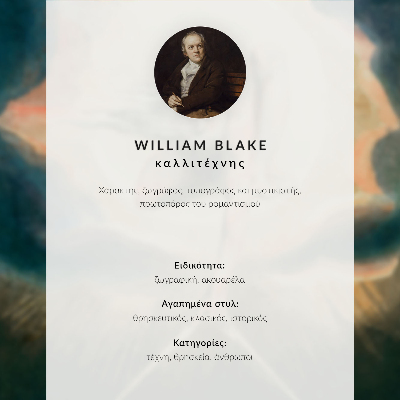 Wandposter Behemoth en Leviathan (naar William Blake)