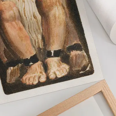 Het eerste boek van Urizen, bord 3 (Bentley 22) decoratieve poster