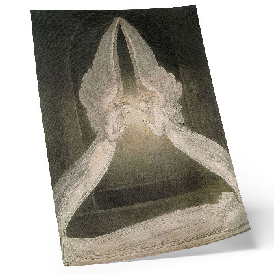 Wandposter Christus in het graf, bewaakt door engelen (1805), aquarel van William Blake