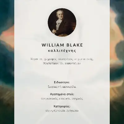 Wandposter Christus in het graf bewaakt door engelen naar een aquarel van William Blake uit 1805
