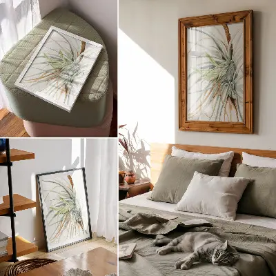 Wandposter Wilde ananas (Tillandsia fasciculata) uit 1921 van Mary Vaux Walcott