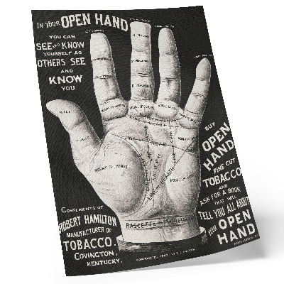 Decoratieve poster Handpalm lezen met open handpalm