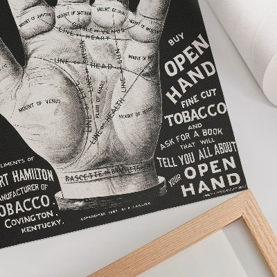 Decoratieve poster Handpalm lezen met open handpalm