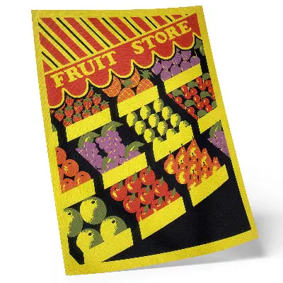 Wandposter De fruitwinkel uit 1936 van het Federal Art Project