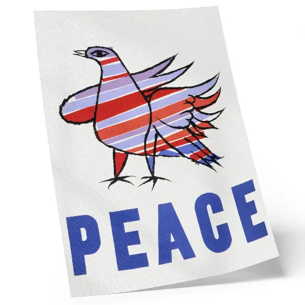 Ben Shahn - McCarthy Peace poster met vogel uit 1968