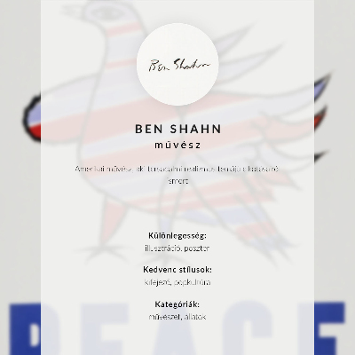 Poster McCarthy Peace (1968) met vogel van Ben Shahn