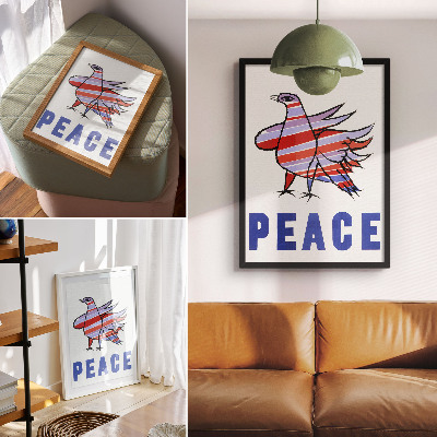 Poster McCarthy Peace (1968) met vogel van Ben Shahn