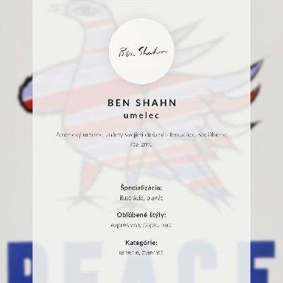 Poster McCarthy Peace (1968) met vogel van Ben Shahn