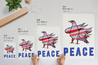 Poster McCarthy Peace (1968) met vogel van Ben Shahn