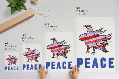 Ben Shahn - McCarthy Peace poster met vogel uit 1968