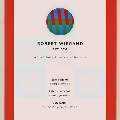 Decoratieve poster Tentoonstellingsposter van Robert Wiegand (1965)