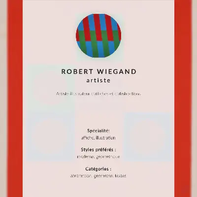 Tentoonstellingsposter van Robert Wiegand decoratieve poster uit 1965