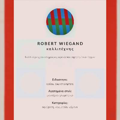 Decoratieve poster Tentoonstellingsposter van Robert Wiegand (1965)