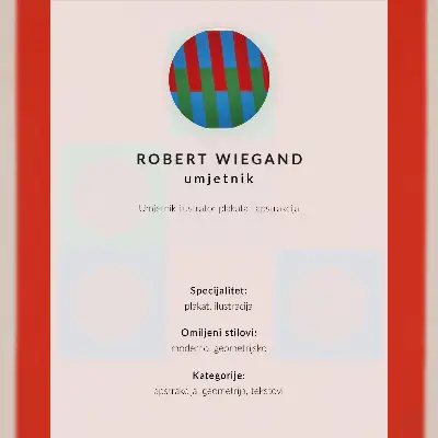 Tentoonstellingsposter van Robert Wiegand decoratieve poster uit 1965
