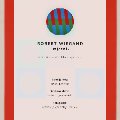 Decoratieve poster Tentoonstellingsposter van Robert Wiegand (1965)