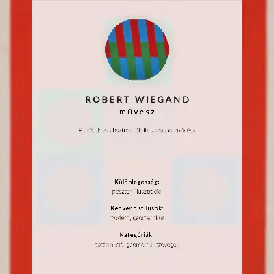 Tentoonstellingsposter van Robert Wiegand decoratieve poster uit 1965