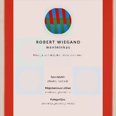Decoratieve poster Tentoonstellingsposter van Robert Wiegand (1965)