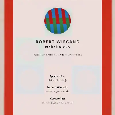 Tentoonstellingsposter van Robert Wiegand decoratieve poster uit 1965