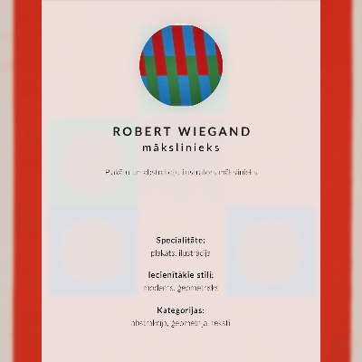 Decoratieve poster Tentoonstellingsposter van Robert Wiegand (1965)