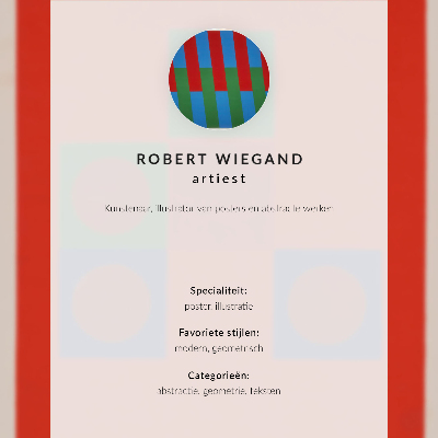 Decoratieve poster Tentoonstellingsposter van Robert Wiegand (1965)