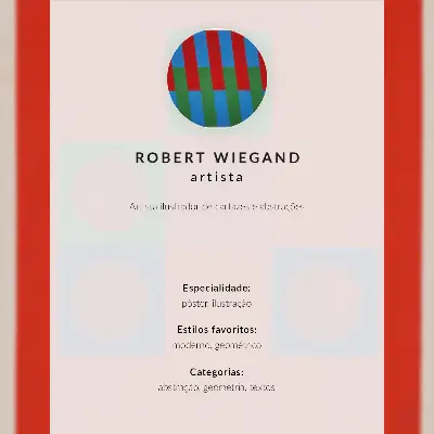 Tentoonstellingsposter van Robert Wiegand decoratieve poster uit 1965