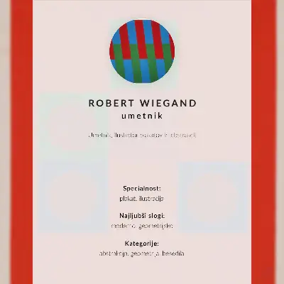 Tentoonstellingsposter van Robert Wiegand decoratieve poster uit 1965