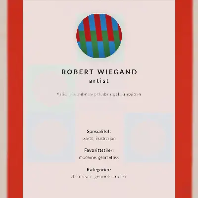 Tentoonstellingsposter van Robert Wiegand decoratieve poster uit 1965