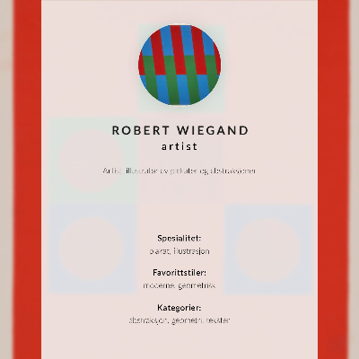 Decoratieve poster Tentoonstellingsposter van Robert Wiegand (1965)