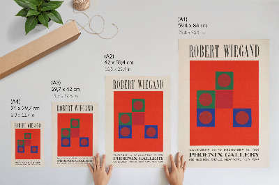 Decoratieve poster Tentoonstellingsposter van Robert Wiegand (1965)