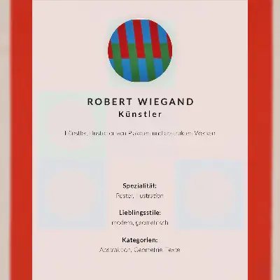 Tentoonstellingsposter van Robert Wiegand decoratieve poster uit 1965