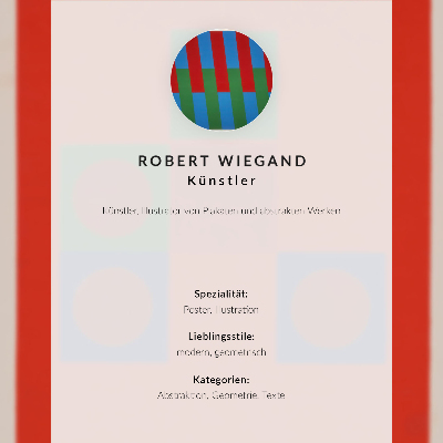 Decoratieve poster Tentoonstellingsposter van Robert Wiegand (1965)