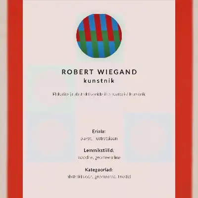 Tentoonstellingsposter van Robert Wiegand decoratieve poster uit 1965