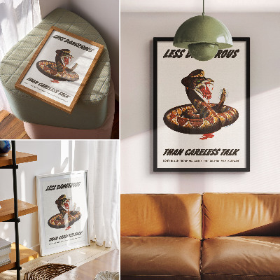 Wandposter Slangenposter (1944) van Albert Dorne