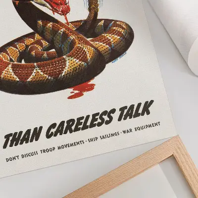 Wandposter Slangenposter uit 1944 van Albert Dorne