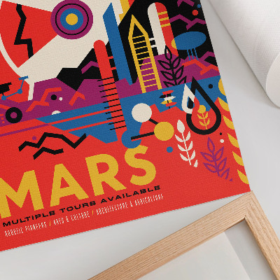 Decoratieve poster Ruimtereizen naar de planeet Mars