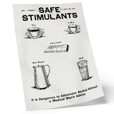Poster Veilige stimulerende middelen volgens het Dominion Scientific Absorption Committee.