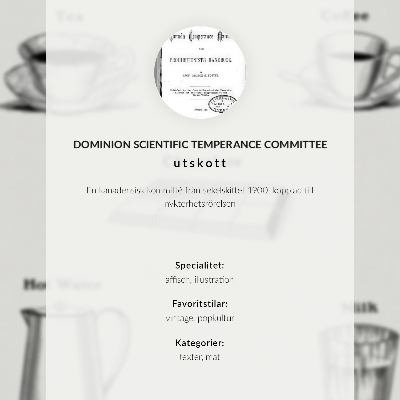Poster Veilige stimulerende middelen volgens het Dominion Scientific Absorption Committee.