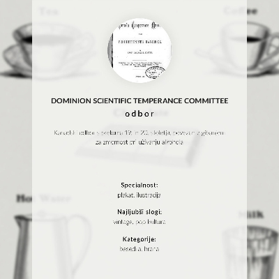 Poster Veilige stimulerende middelen volgens het Dominion Scientific Absorption Committee.