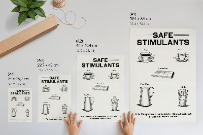 Poster Veilige stimulerende middelen volgens het Dominion Scientific Absorption Committee.