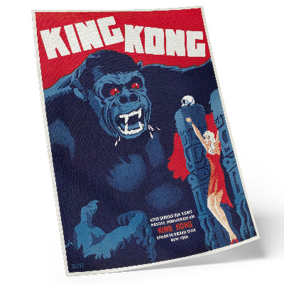 Decoratieve poster Deense filmposter voor King Kong (1933)