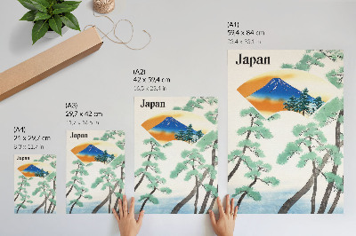 Poster Reizen van de Japanse Staatsspoorwegen (1930), vintage illustratie
