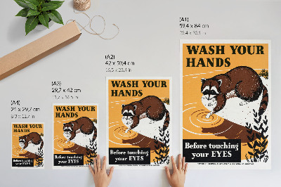 Decoratieve poster Was je handen voordat je je ogen aanraakt (1941-1945), illustratie