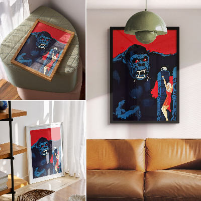 Wandposter Deense filmposter voor King Kong (1933)