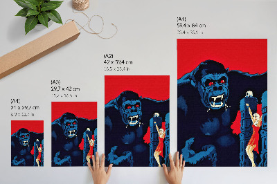 Wandposter Deense filmposter voor King Kong (1933)