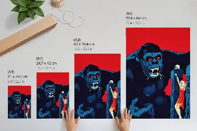 Wandposter deense filmposter voor King Kong uit 1933